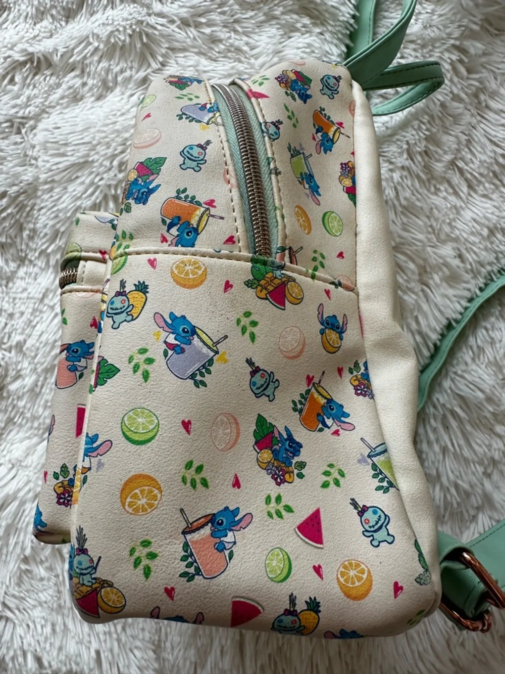 Loungefly Disney Lilo & Stitch Vacation Vibes Mini Backpack 10” Tropical Print
